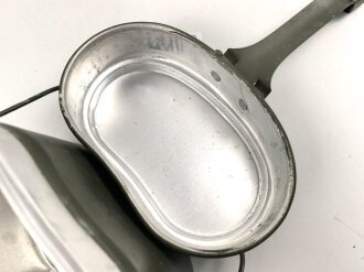 Deutschland nach 1945, Kochgeschirr Aluminium, Originallack, nicht gestempelt