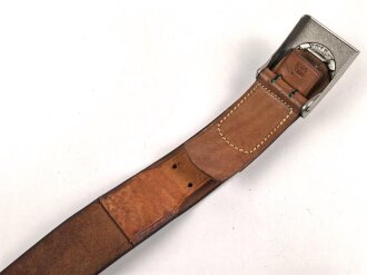 Bundeswehr Koppel mit Schloss. Wohl ungetragenes Stück, Gesamtlänge 102cm