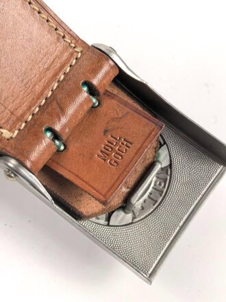 Bundeswehr Koppel mit Schloss. Wohl ungetragenes Stück, Gesamtlänge 102cm