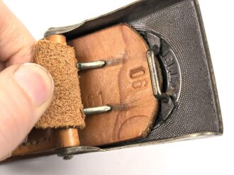 Bundeswehr Koppel mit Schloss. Wohl ungetragenes Stück, Gesamtlänge 93cm