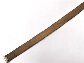 Bundeswehr Hosengürtel geschwärztes Leder, Gesamtlänge 105cm