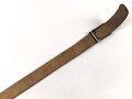 Bundeswehr Hosengürtel geschwärztes Leder, Gesamtlänge 105cm