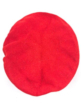 Bundeswehr, Barett rot, Kopfgrösse 56, datiert 1980, ungetragenes Stück