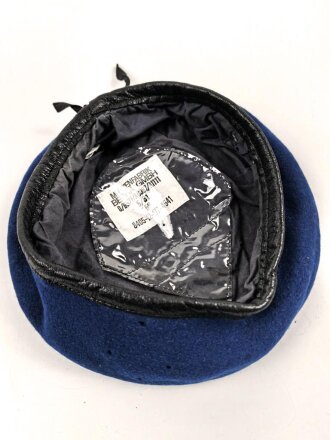 Bundeswehr, Barett blau, Kopfgrösse 59, datiert...