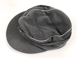 Bundeswehr, Feldmütze alter Art, dunkelgrau, Schweissband defekt. Sehr kleine Kopfgrösse
