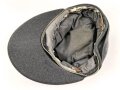 Bundeswehr, Feldmütze alter Art, dunkelgrau, Schweissband defekt. Sehr kleine Kopfgrösse