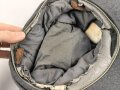 Bundeswehr, Feldmütze alter Art, dunkelgrau, Schweissband defekt. Sehr kleine Kopfgrösse
