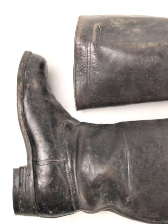 Paar Stiefel für weibliches Personal der Wehrmacht ( Helferinnen und RAD w. ) Getragenes, ungereinigtes Paar, Sohlenlänge 25cm