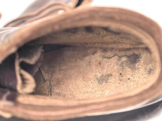 Paar Skischuhe aus Hitlerjugend Nachlass. Sicherlich privat beschafft, getragenes Paar, Sohlenlänge 27cm