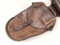 1. Weltkrieg , Paar Satteltaschen, Gebraucht, Leder weich, datiert 1916 oder 18. Ungereinigt.