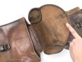 1. Weltkrieg , Paar Satteltaschen, Gebraucht, Leder weich, datiert 1916 oder 18. Ungereinigt.