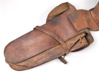 1. Weltkrieg,  Paar Satteltaschen, Gebraucht, Leder weich, Gestempelt ...... MAESTRANZA 1917