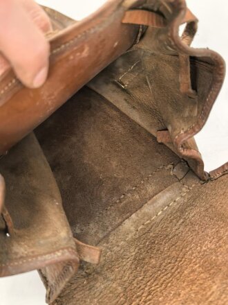 1. Weltkrieg,  Paar Satteltaschen, Gebraucht, Leder weich, Gestempelt ...... MAESTRANZA 1917
