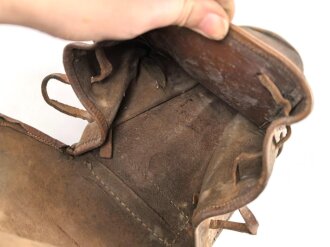 1. Weltkrieg,  Paar Satteltaschen, Gebraucht, Leder weich, Gestempelt ...... MAESTRANZA 1917