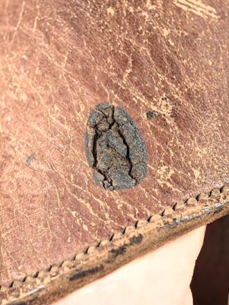 1. Weltkrieg,  Paar Satteltaschen, Gebraucht, Leder weich, Gestempelt ...... MAESTRANZA 1917