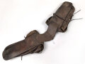 Paar Satteltaschen, Gebraucht, Leder weich, Alter und Herkunft unbekannt. Taschenmaß etwa 11 x 40cm