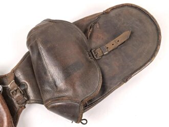Kaiserreich und 1. Weltkrieg, Paar Satteltaschen aus unterschiedlichen Jahren zusammengesetzt. Möglicherweise während des 1. Weltkreig bei einer der Instandsetzungsstellen