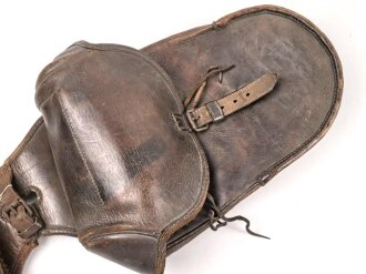 Kaiserreich und 1. Weltkrieg, Paar Satteltaschen aus unterschiedlichen Jahren zusammengesetzt. Möglicherweise während des 1. Weltkreig bei einer der Instandsetzungsstellen