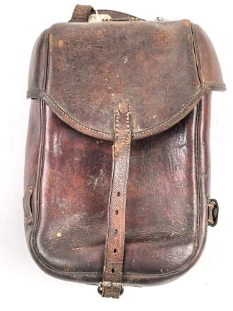Satteltasche  Wehrmacht. Gebraucht, unvollständig, Leder angetrocknet