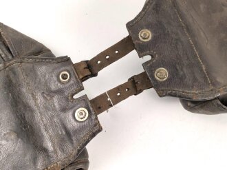 Kaiserreich und 1. Weltkrieg,  Paar Satteltaschen  . Unsachgemäß verbunden, waren auseinandergeschnitten