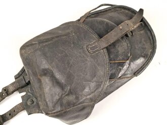 Kaiserreich und 1. Weltkrieg,  Paar Satteltaschen  . Unsachgemäß verbunden, waren auseinandergeschnitten