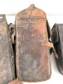 Konvolut 5 Satteltaschen, Gebraucht, jeweils unvollständig, Alter und Herkunft unbekannt.