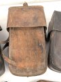 Konvolut 5 Satteltaschen, Gebraucht, jeweils unvollständig, Alter und Herkunft unbekannt.