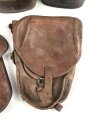 Konvolut 5 Satteltaschen, Gebraucht, jeweils unvollständig, Alter und Herkunft unbekannt.
