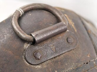 Frankreich 1. Weltkrieg, Sattel " Chesaud Paris 1914" Leder weich., ungereinigtes Stück