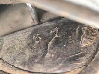 Frankreich 1. Weltkrieg, Sattel " Chesaud Paris 1914" Leder weich., ungereinigtes Stück