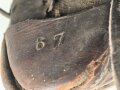 Frankreich 1. Weltkrieg, Sattel " Chesaud Paris 1914" Leder weich., ungereinigtes Stück