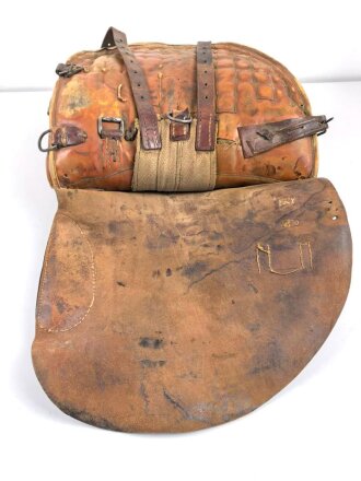1. Weltkrieg, Armee Sattel weiches Leder, mir unbekanntes Modell, ungereinigtes Stück