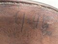 Armeesattel Wehrmacht, datiert 1943, Leder weich, ungereinigtes Stück