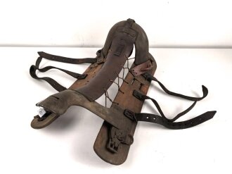 1. Weltkrieg, Teil eines Armee Sattel datiert 1914, ungereinigtes Stück