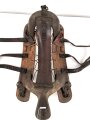 1. Weltkrieg, Teil eines Armee Sattel datiert 1914, ungereinigtes Stück