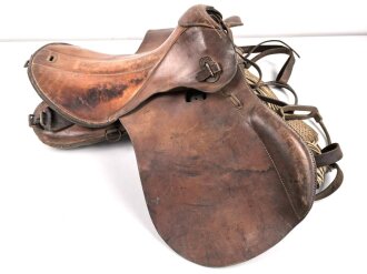 Armeesattel Wehrmacht, Größe 5, guter Gesamtzustand, ungereinigtes Stück