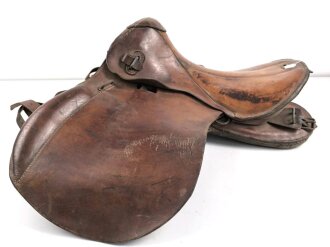Armeesattel Wehrmacht, Größe 5, guter Gesamtzustand, ungereinigtes Stück