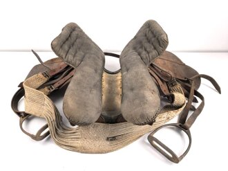 Armeesattel Wehrmacht, Größe 5, guter Gesamtzustand, ungereinigtes Stück