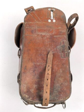 Satteltasche Wehrmacht, datiert 1938, ungereinigtes Stück, ein D-Ring alt ergänzt