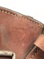 Satteltasche Wehrmacht, datiert 1938, ungereinigtes Stück, ein D-Ring alt ergänzt