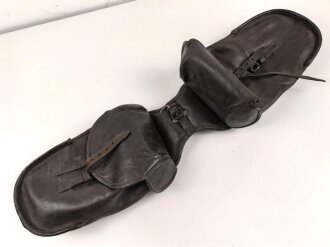Kaiserreich und 1. Weltkrieg, Paar Satteltaschen, Leder...