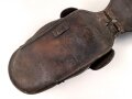Kaiserreich und 1. Weltkrieg, Paar Satteltaschen, Leder weich, datiert 1908 ? Ungereinigt