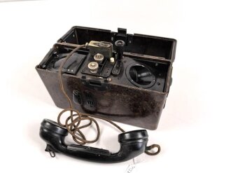 Feldfernsprecher 33 der Wehrmacht. datiert 1940, Funktion...