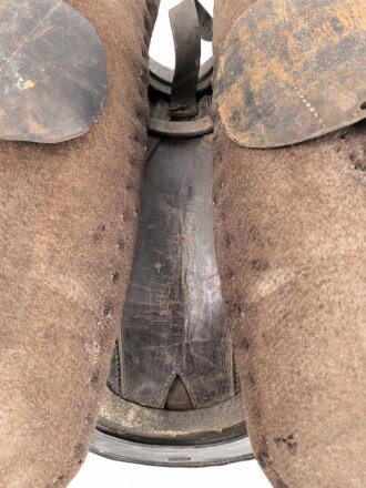 Kaiserreich und 1. Weltkrieg, Armeesattel in gutem Gesamtzustand, Kammerstück eines Train Depot. Ungereinigt