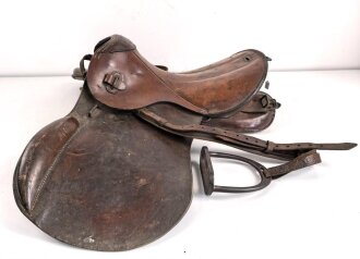 Armeesattel Wehrmacht, Größe 4, datiert 1943, guter Gesamtzustand, ungereinigtes Stück