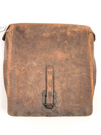 Kartentasche braunes Leder, Alter und Herkunft unbekannt, maße  22 x 25cm