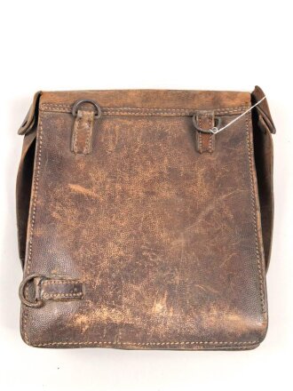 Kartentasche braunes Leder, Alter und Herkunft unbekannt, maße  22 x 25cm