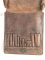 Kartentasche braunes Leder, Alter und Herkunft unbekannt, maße  22 x 25cm
