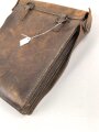Kartentasche braunes Leder, Alter und Herkunft unbekannt, maße  22 x 25cm