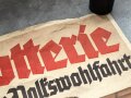 Großformatiges Plakat "Reichslotterie für nationalsozialistische Volkswohlfahrt" Stark verknittert, mehrfach gefalten. Maße 83 x 117cm